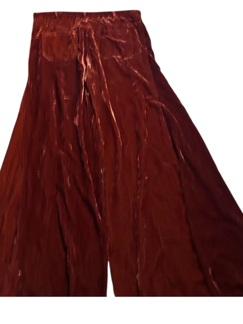 Free People Velvet Extreme Wide-leg Pants In Deep Burgundy Size 29 - Picture 3 of 6